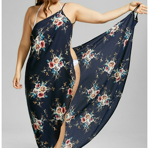 plus size cover up wrap dress